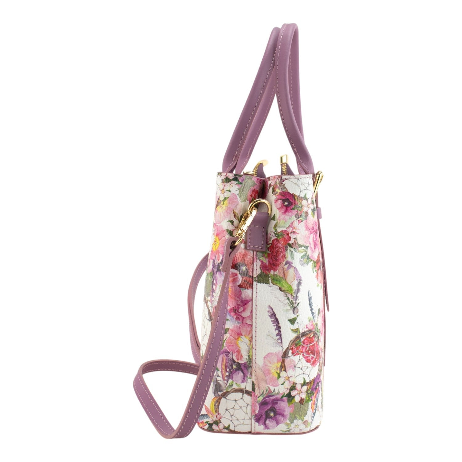 Bolso de mano Piel Pregato Serena Atrapasueños Rosa - KimondoShop