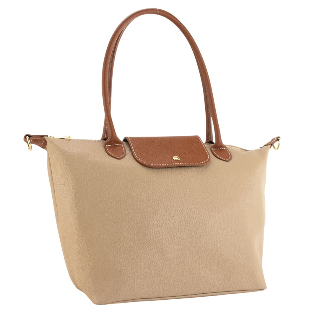 Bolso de Piel Pregato Allure Taupe claro