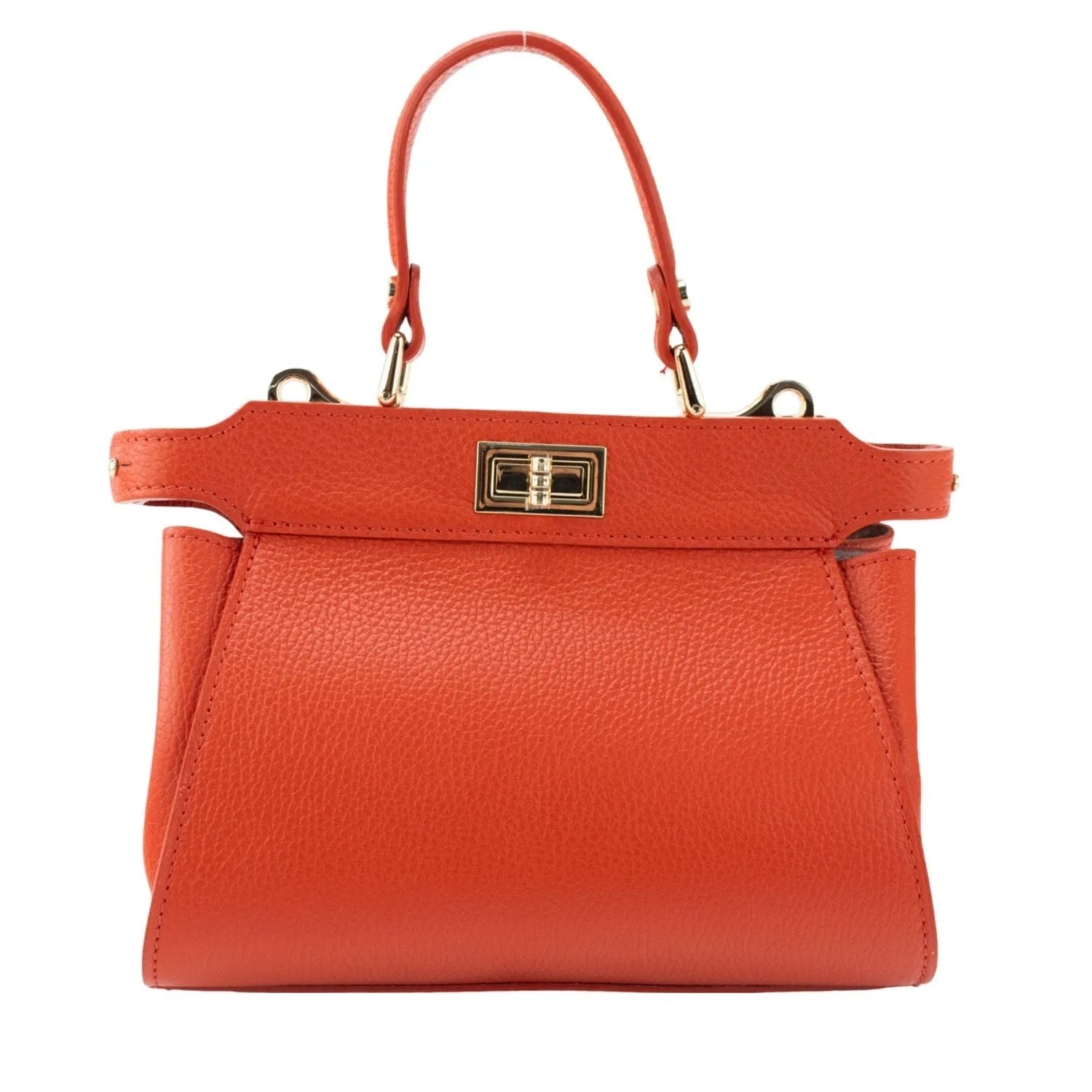 Bolso de Piel Pregato Delta Naranja - KimondoShop