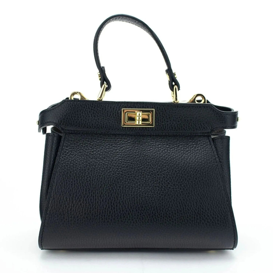 Bolso de Piel Pregato Delta Negro - KimondoShop