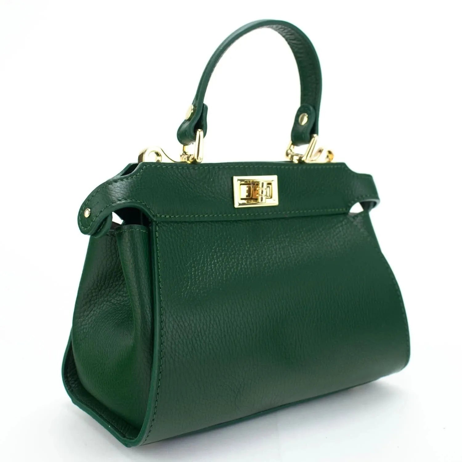 Bolso de Piel Pregato Delta Verde - KimondoShop