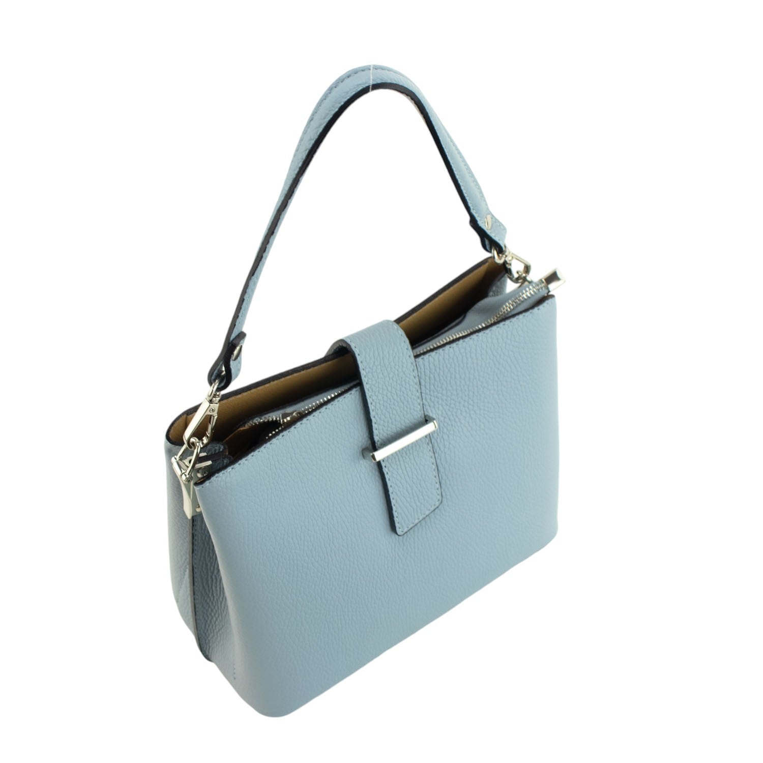 Bolso de Piel Pregato Eterea Azul claro - KimondoShop