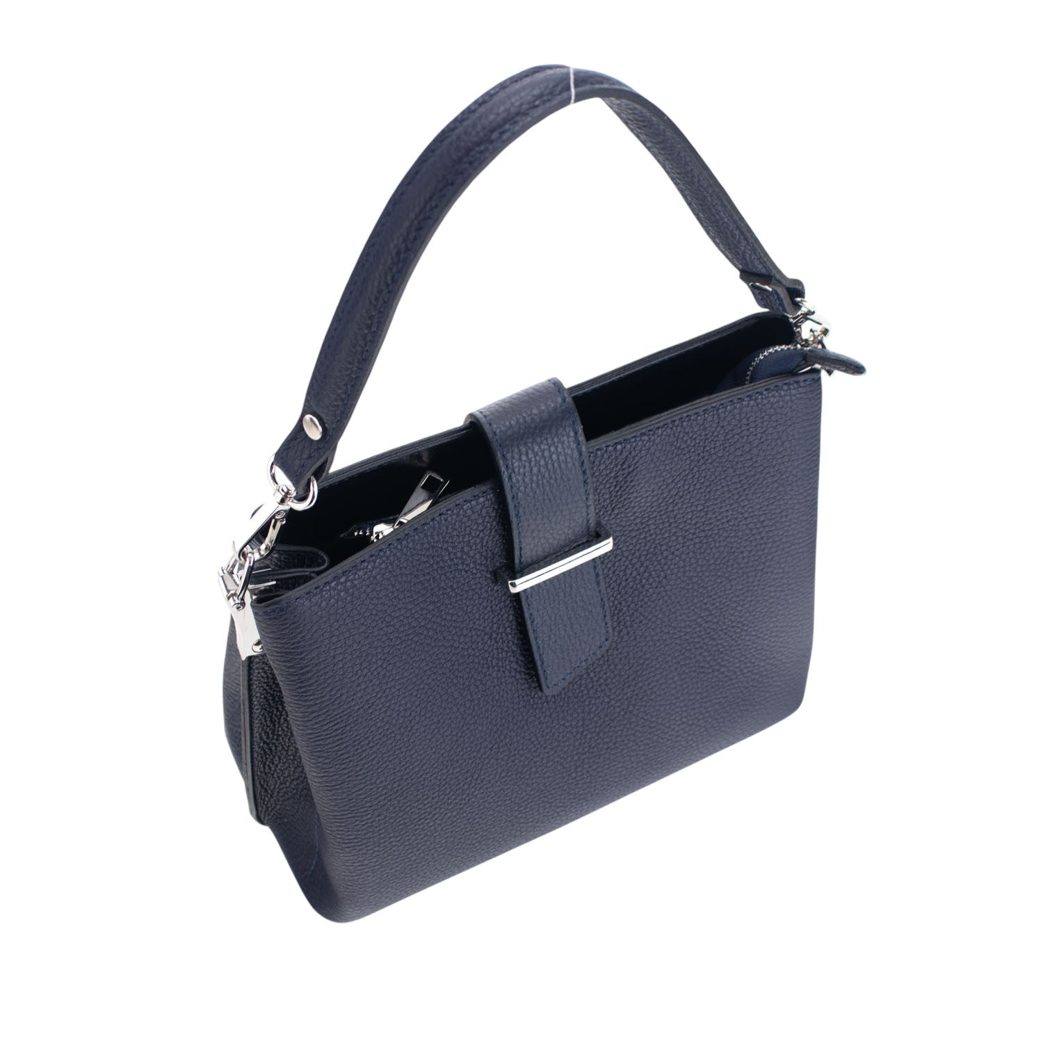 Bolso de Piel Pregato Eterea Azul marino - KimondoShop