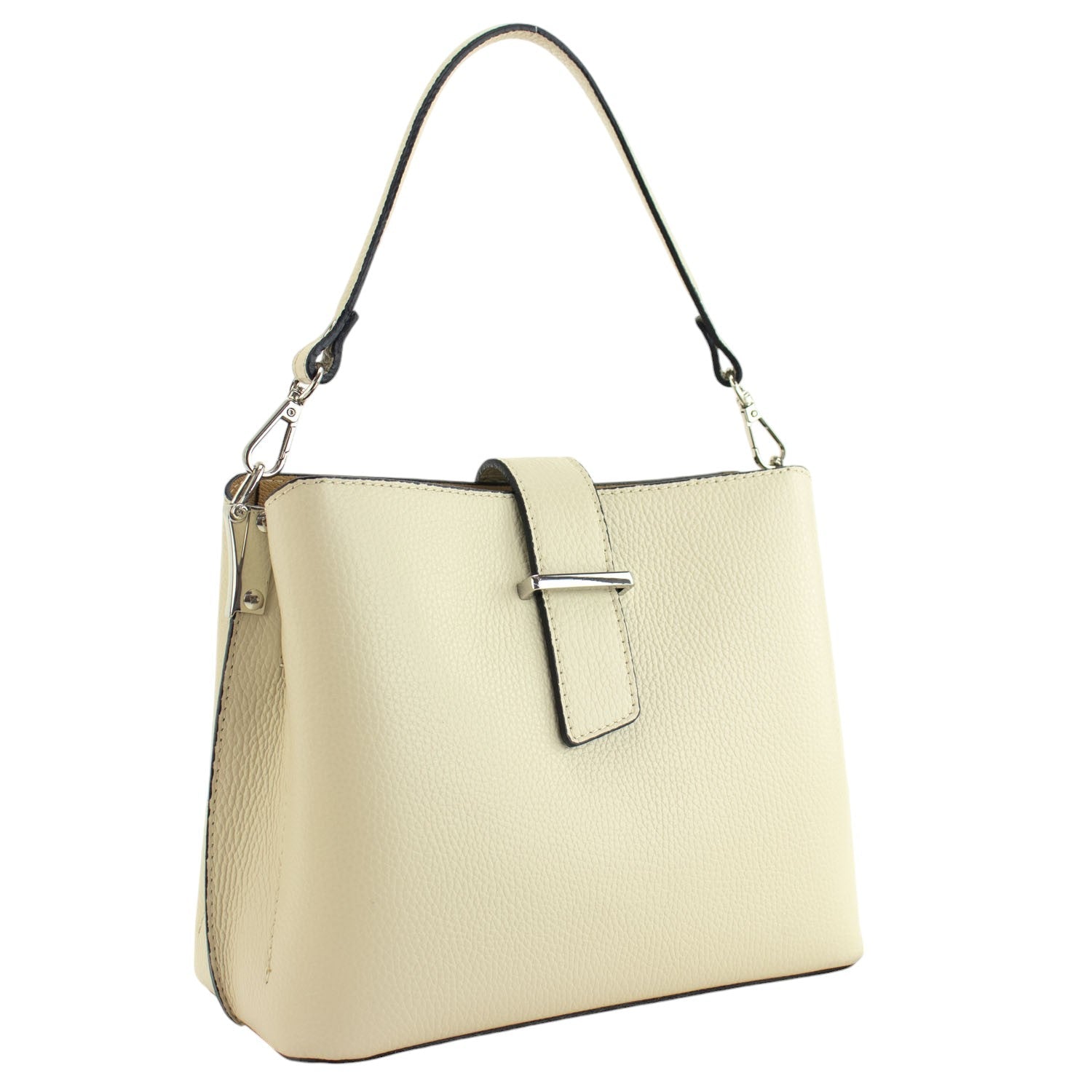 Bolso de Piel Pregato Eterea Beige - KimondoShop