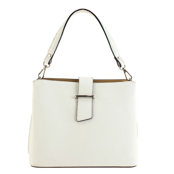 Bolso de Piel Pregato Eterea Blanco - KimondoShop