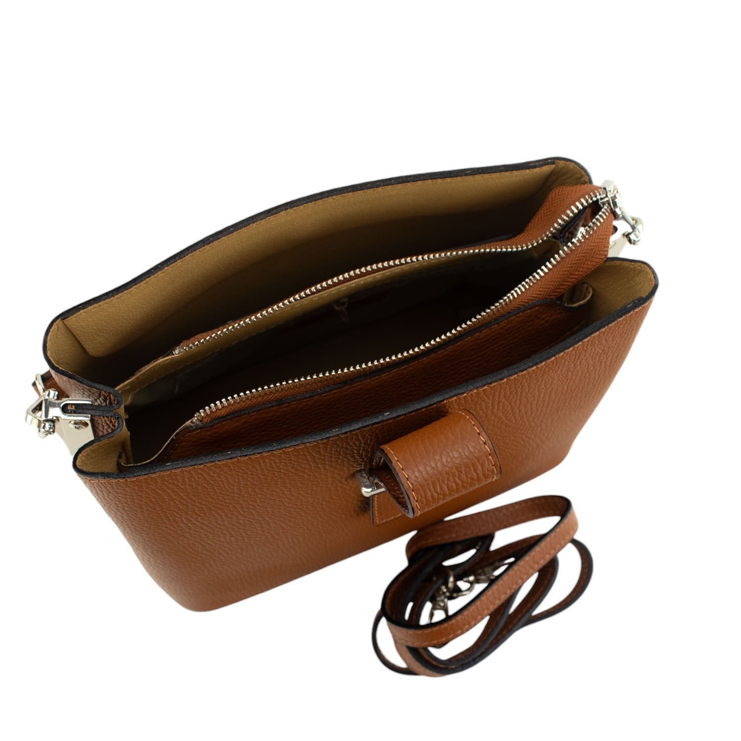 Bolso de Piel Pregato Eterea Camel - KimondoShop