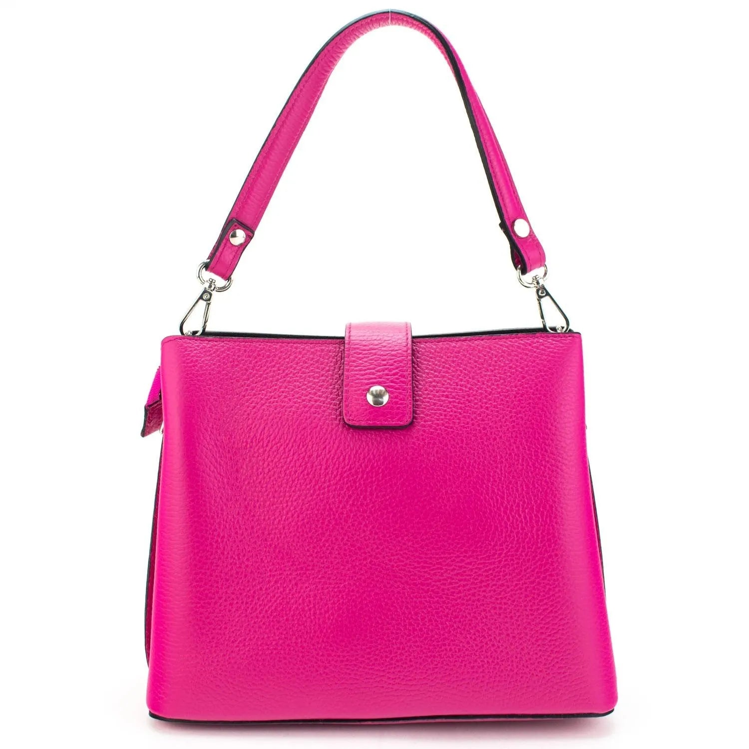 Bolso de Piel Pregato Eterea Fucsia - KimondoShop