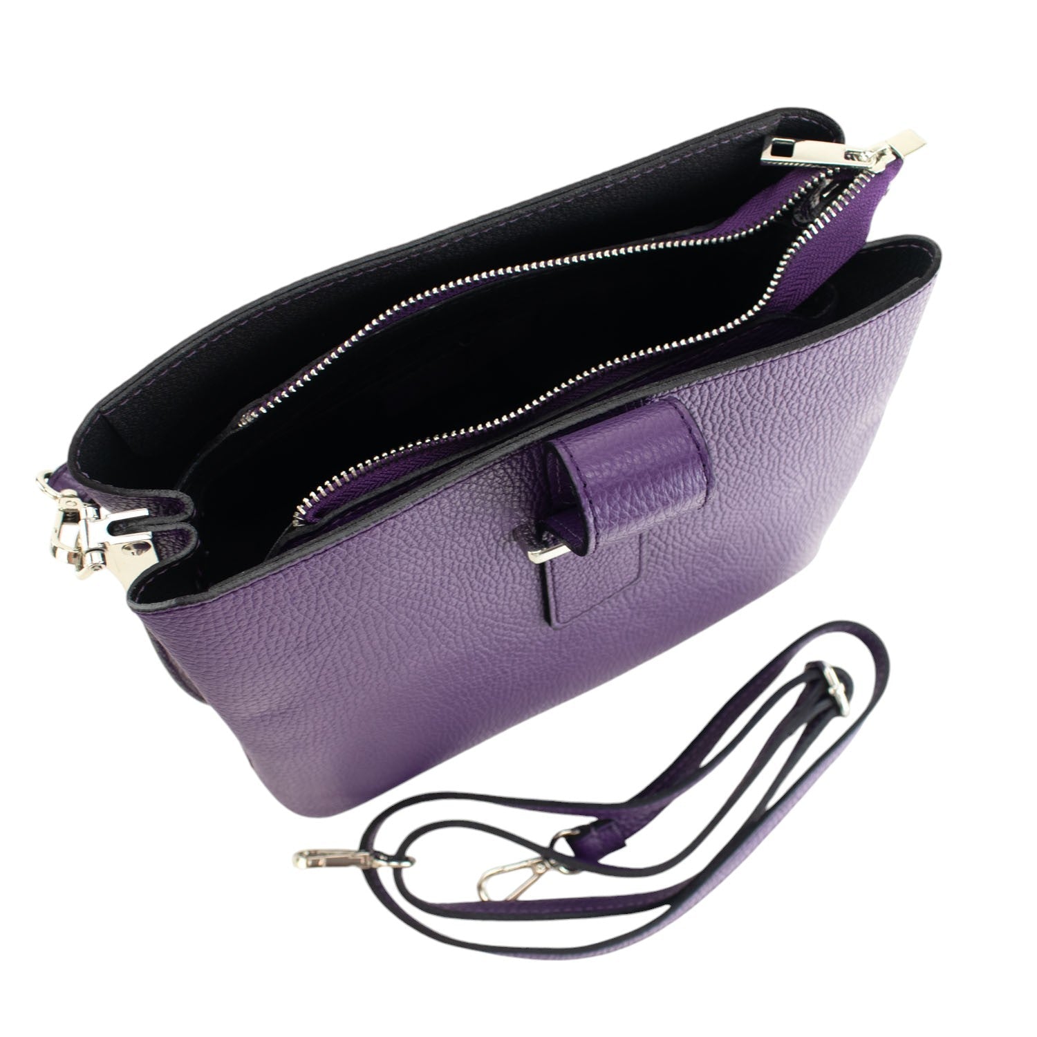 Bolso de Piel Pregato Eterea Lila - KimondoShop