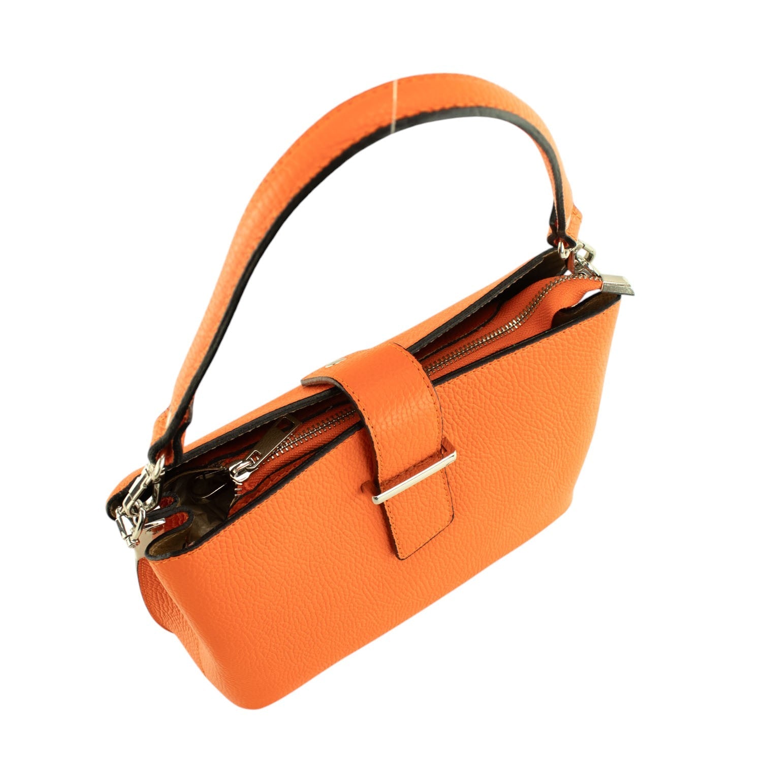 Bolso de Piel Pregato Eterea Naranja - KimondoShop