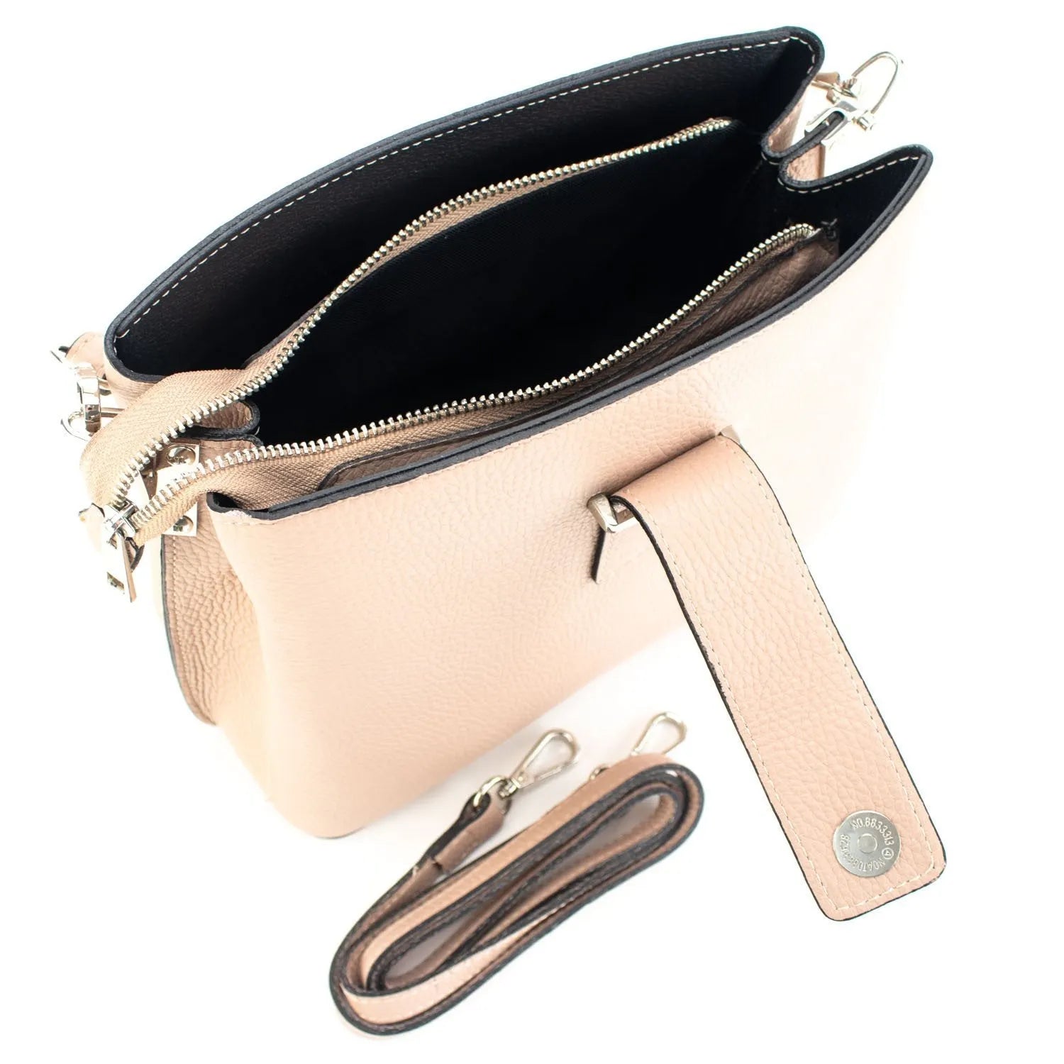 Bolso de Piel Pregato Eterea Nude - KimondoShop