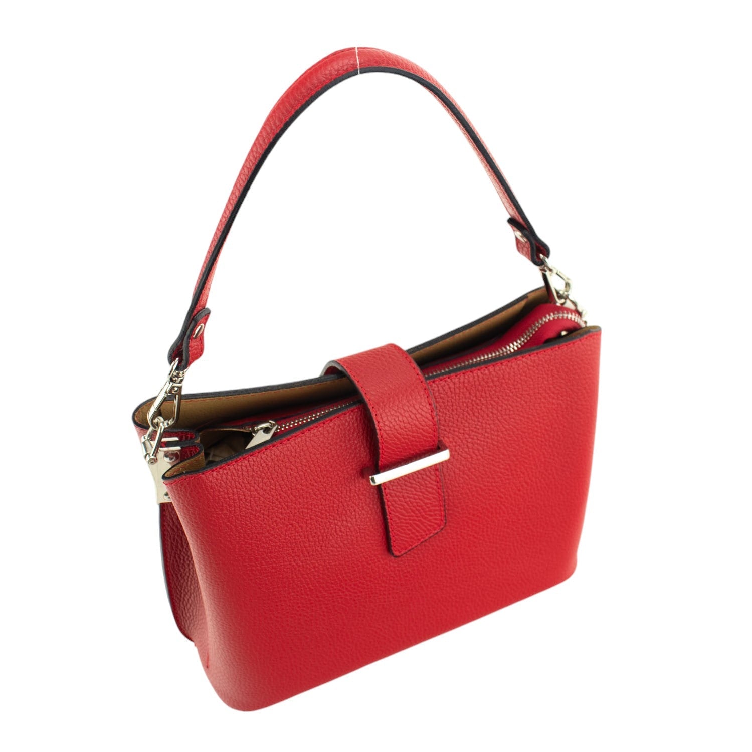 Bolso de Piel Pregato Eterea Rojo - KimondoShop