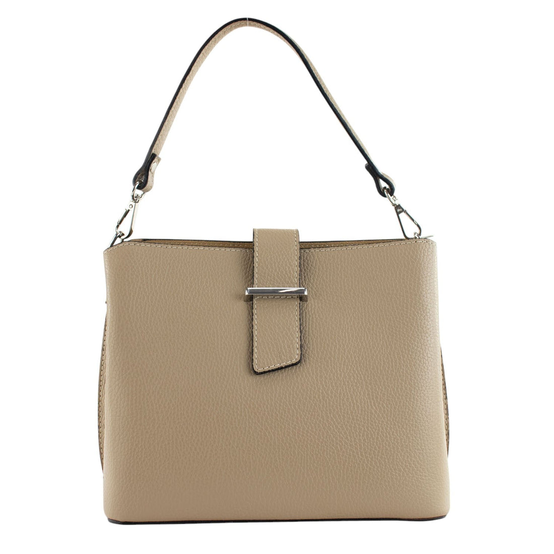 Bolso de Piel Pregato Eterea Taupe claro - KimondoShop