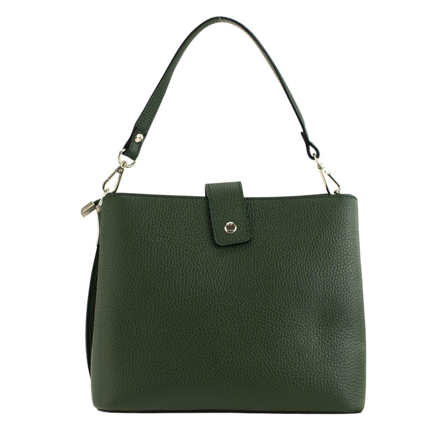 Bolso de Piel Pregato Eterea Verde oliva oscuro - KimondoShop