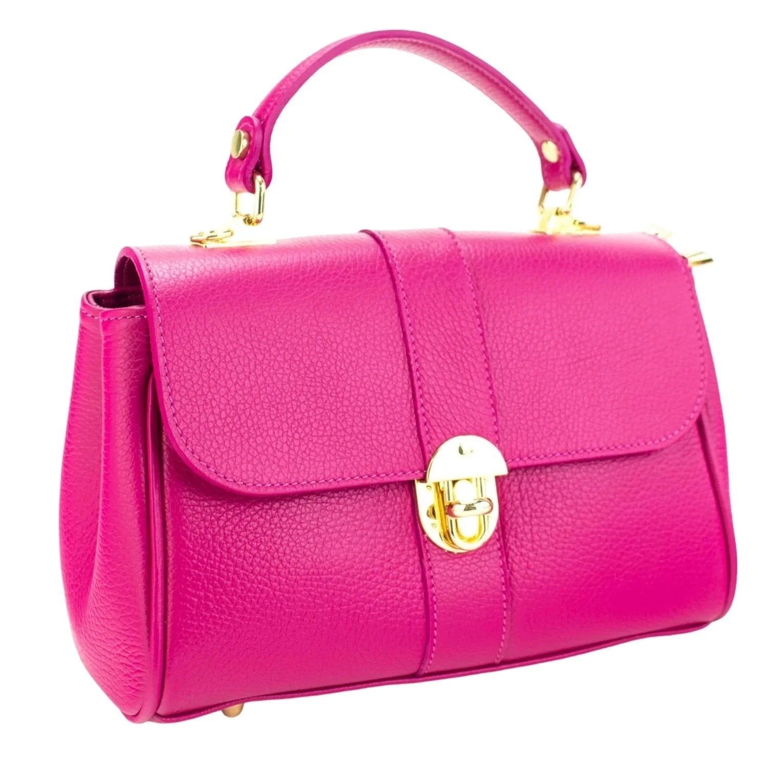 Bolso de Piel Pregato Idillio Fucsia - KimondoShop