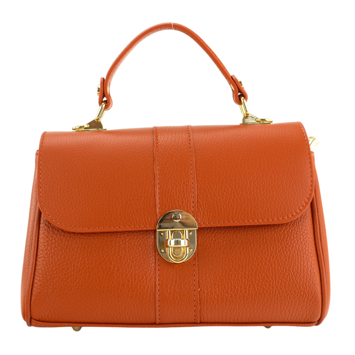 Bolso de Piel Pregato Idillio Naranja - KimondoShop