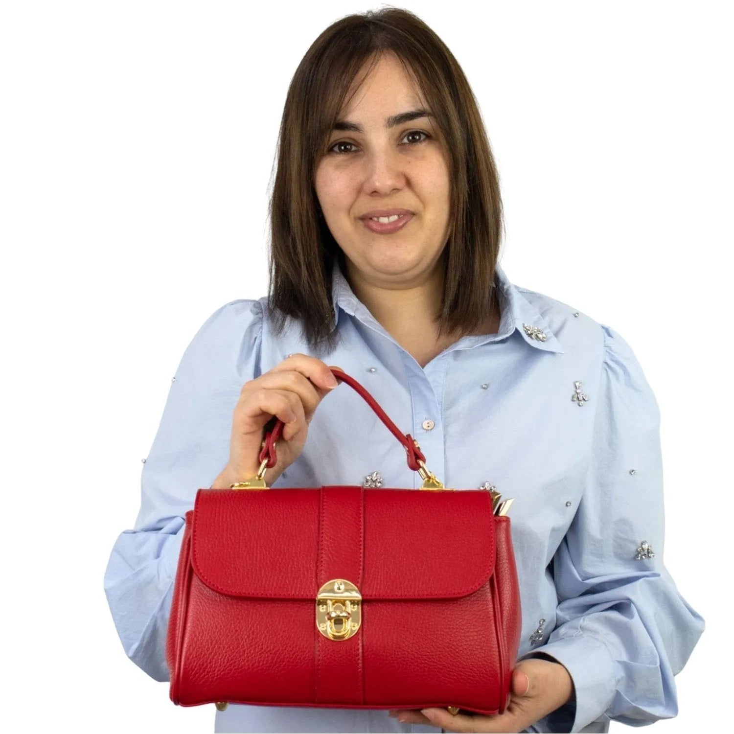 Bolso de Piel Pregato Idillio Rojo - KimondoShop