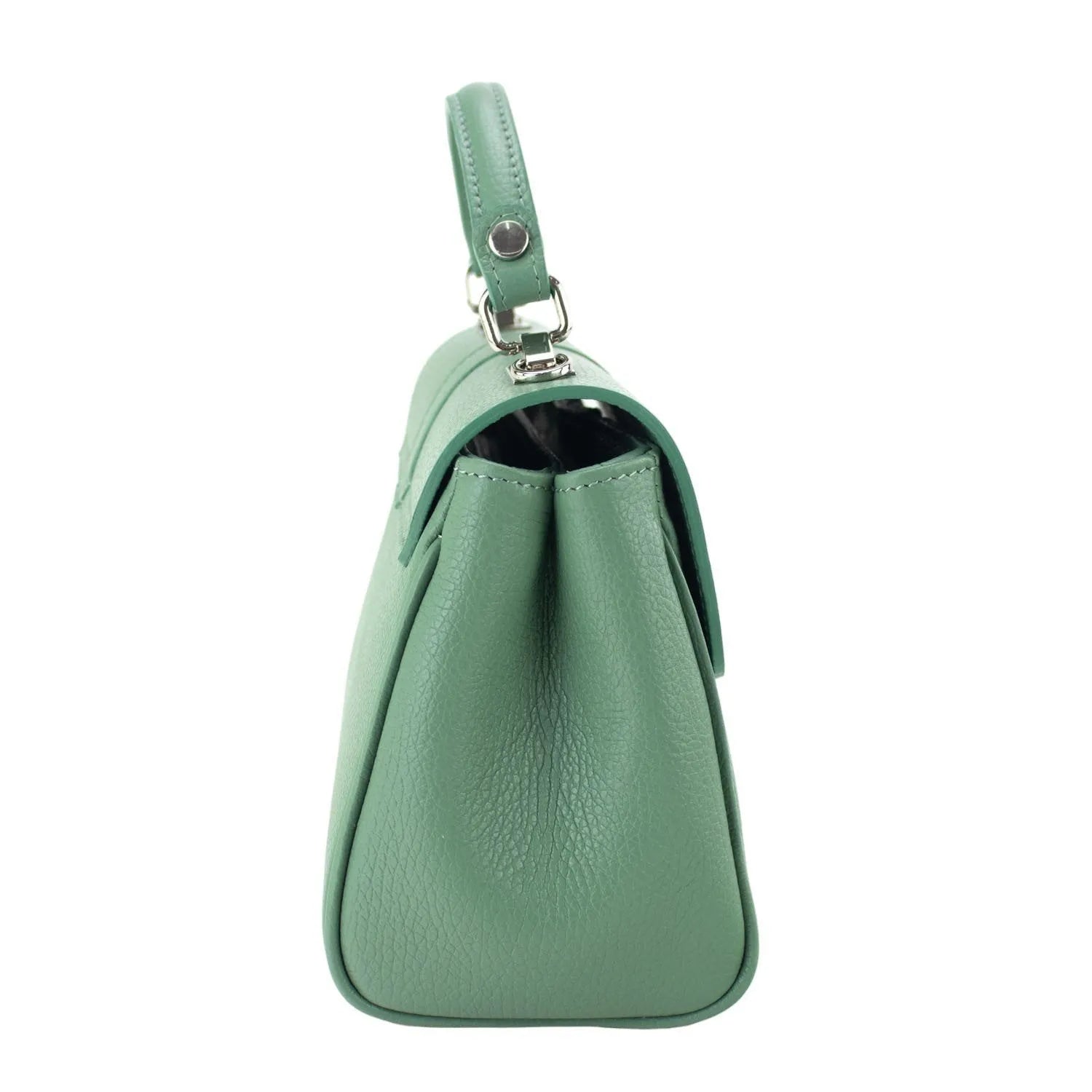 Bolso de Piel Pregato Idillio Verde Aguamarina H Plateado - KimondoShop