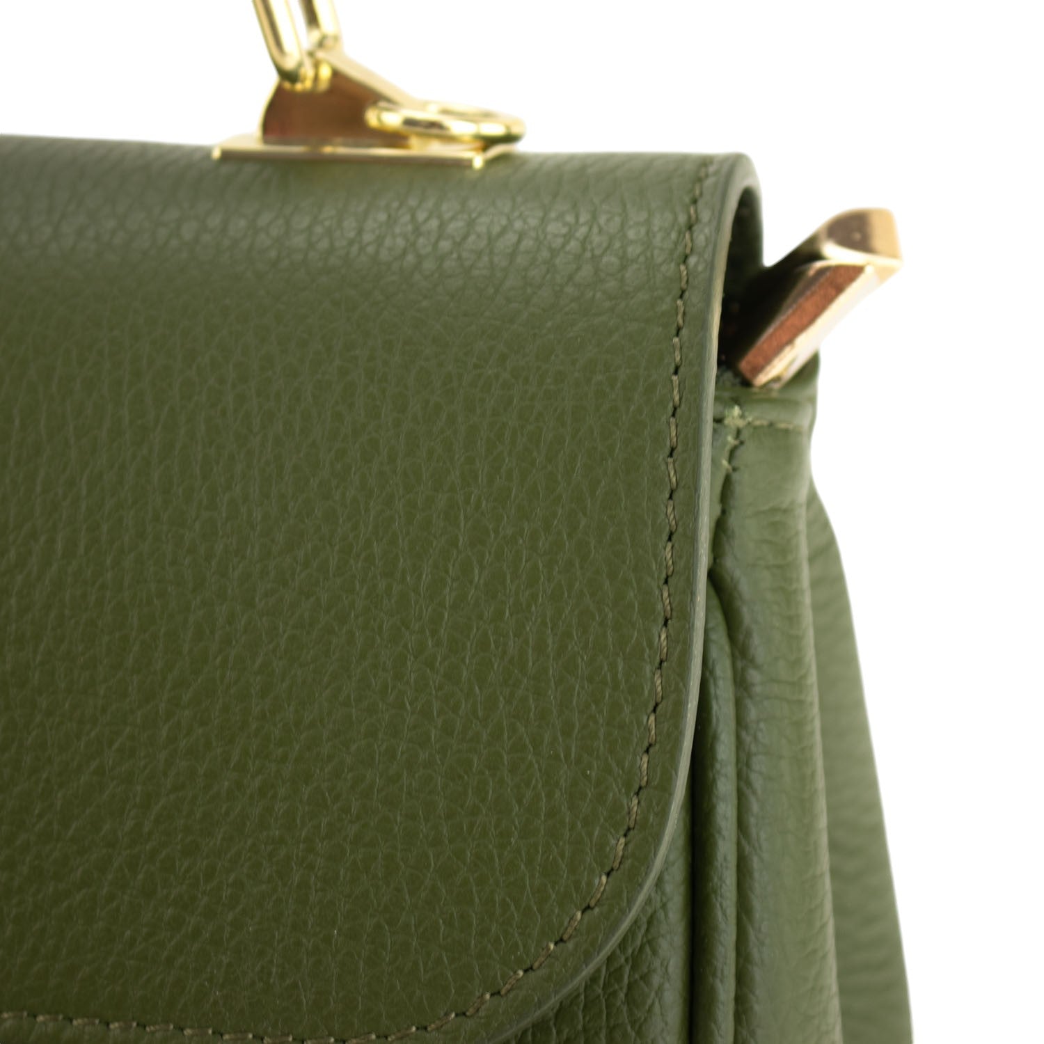 Bolso de Piel Pregato Idillio Verde oliva - KimondoShop