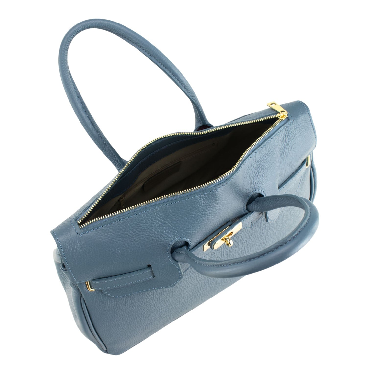 Bolso de Piel Pregato Juliette Azul Jeans - KimondoShop