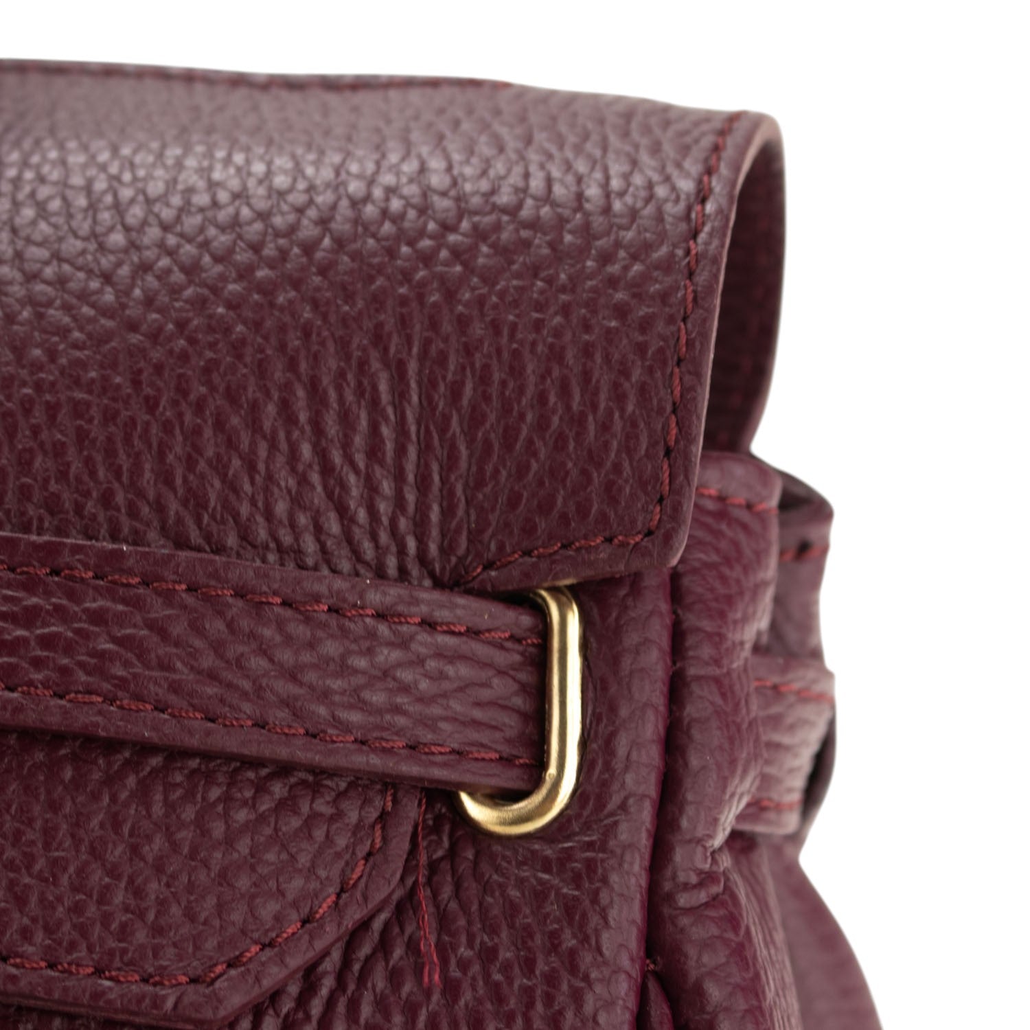 Bolso de Piel Pregato Juliette Burdeos - KimondoShop