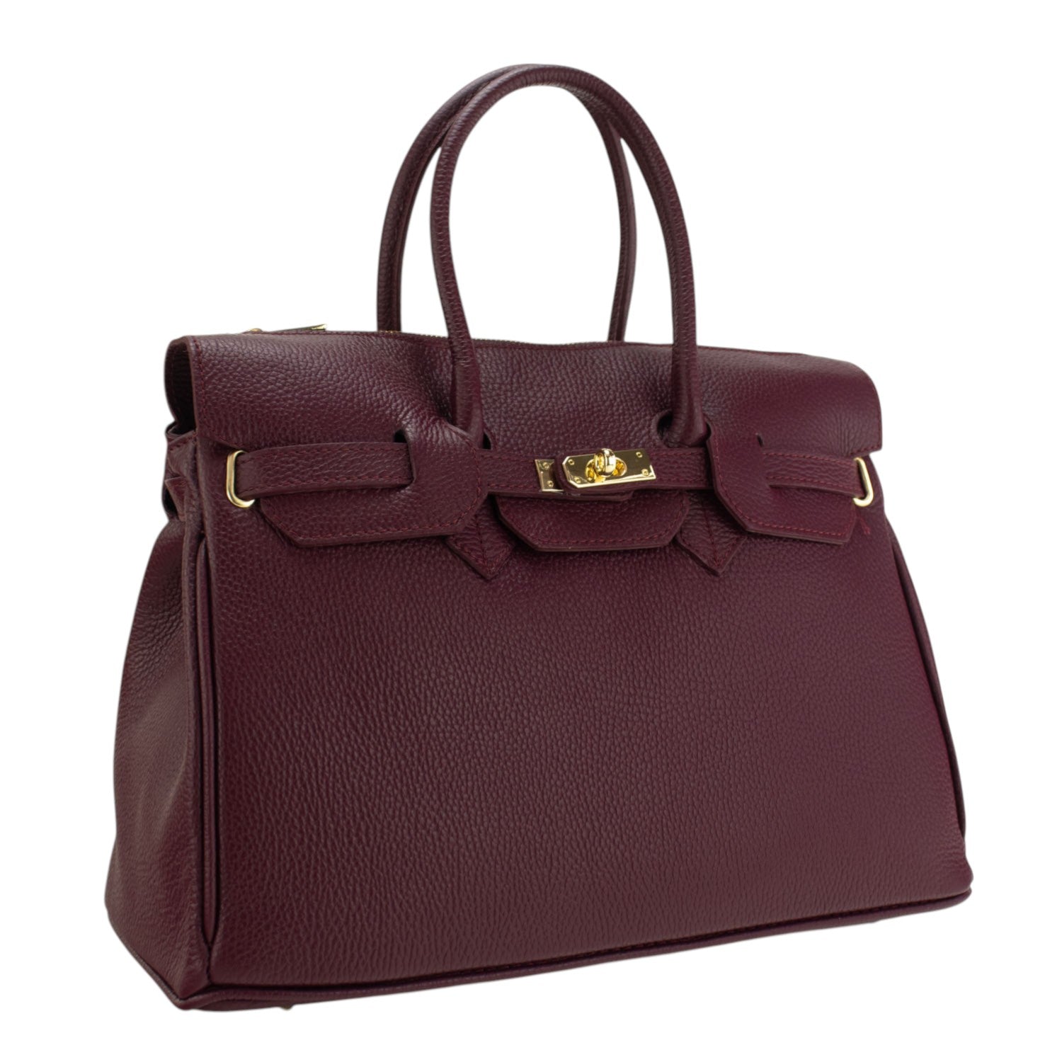 Bolso de Piel Pregato Juliette Burdeos - KimondoShop