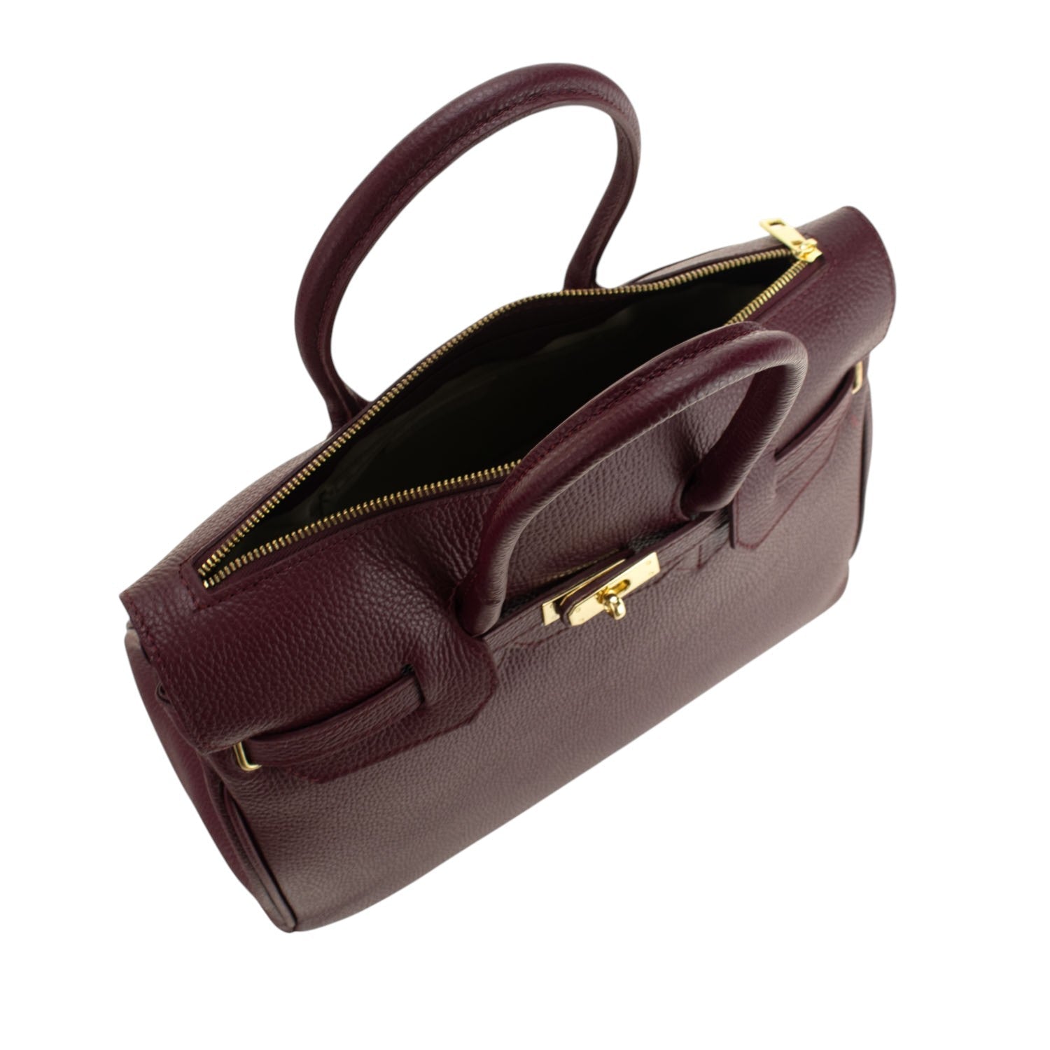 Bolso de Piel Pregato Juliette Burdeos - KimondoShop