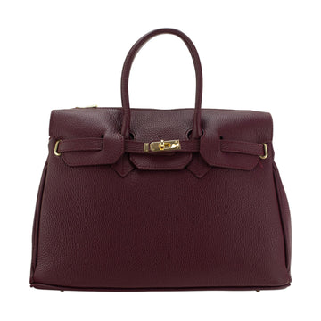 Bolso de Piel Pregato Juliette Burdeos - KimondoShop
