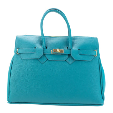 Bolso de Piel Pregato Juliette Turquesa - KimondoShop