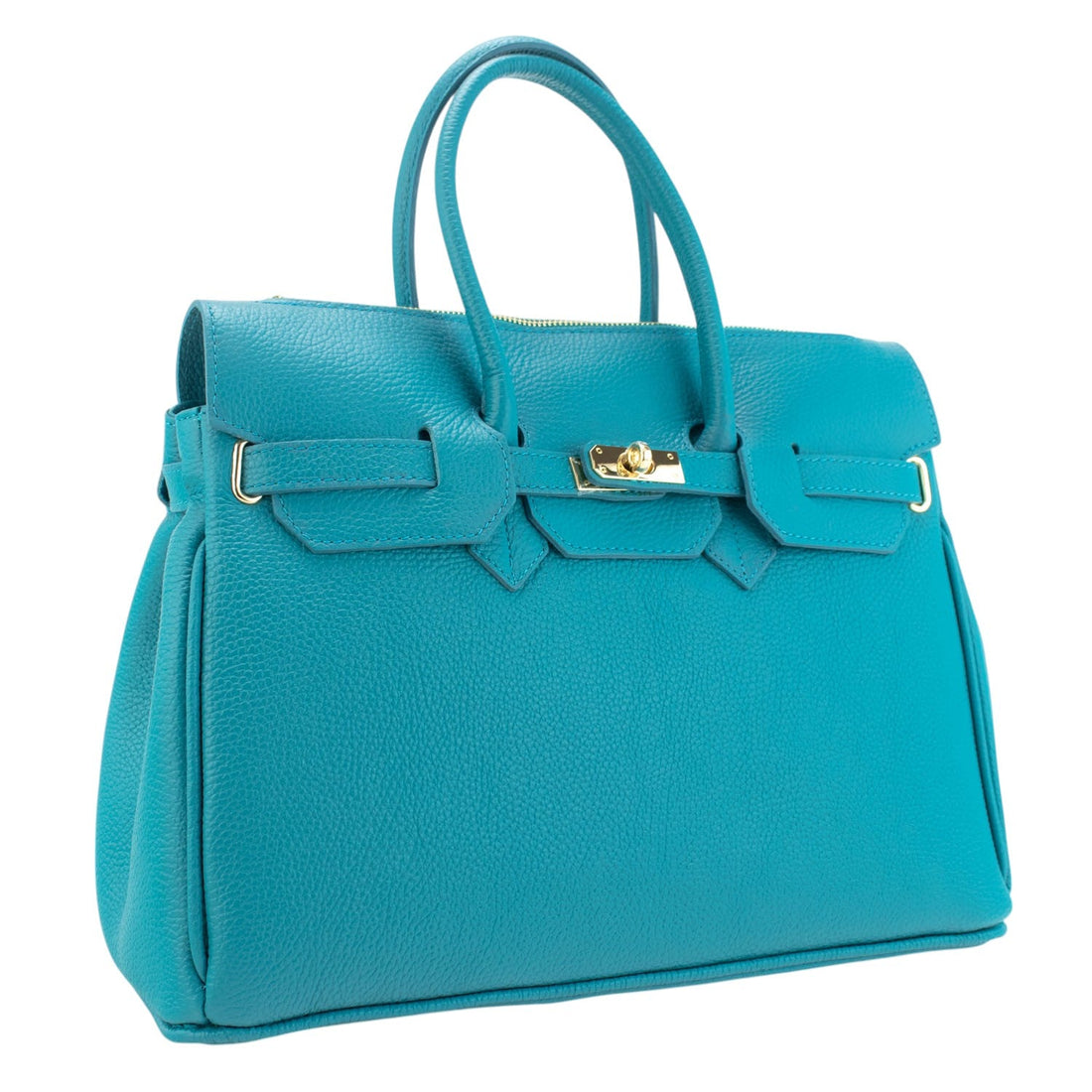 Bolso de Piel Pregato Juliette Turquesa - KimondoShop