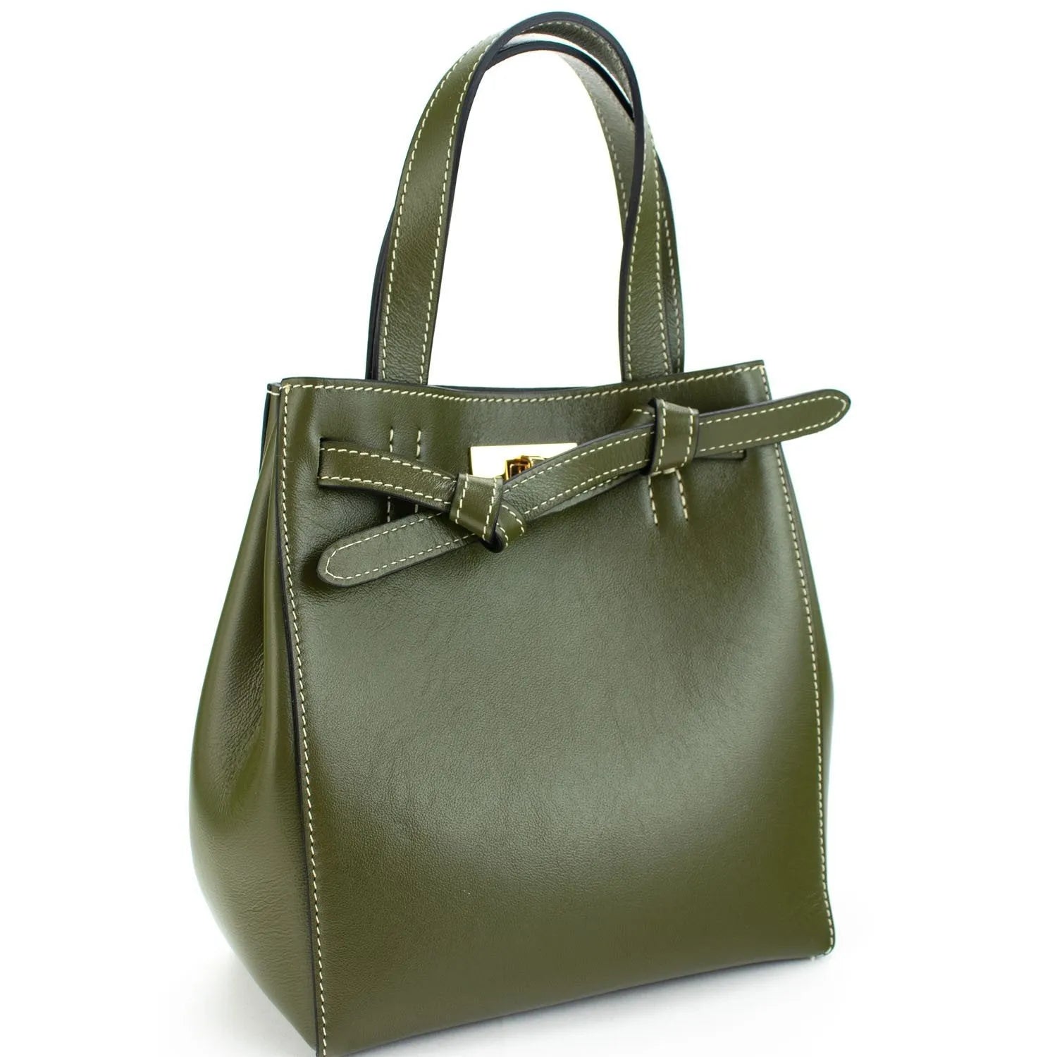 Bolso de Piel Pregato Nuvola Verde - KimondoShop