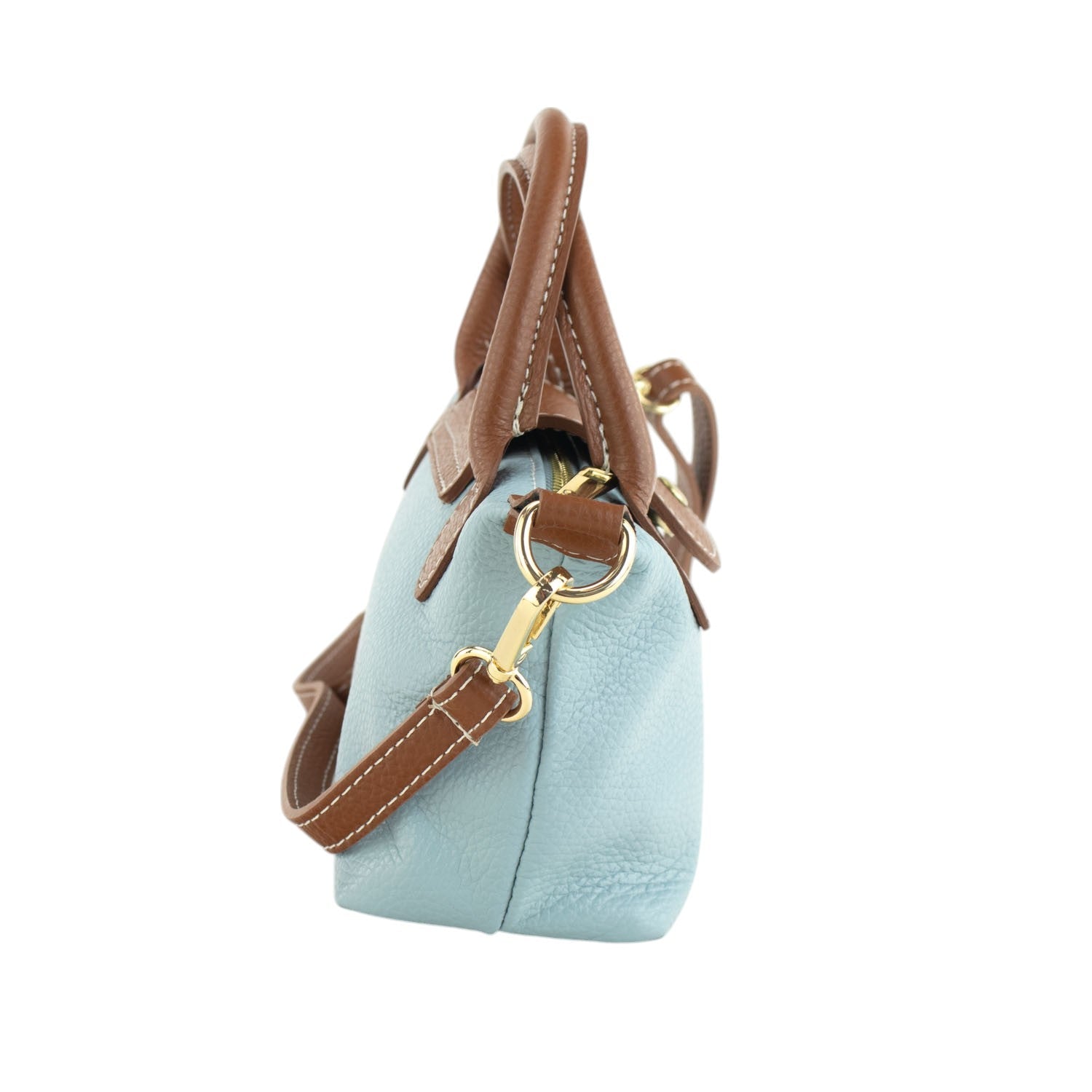 Bolso de Piel Pregato Piuma Azul cielo - KimondoShop