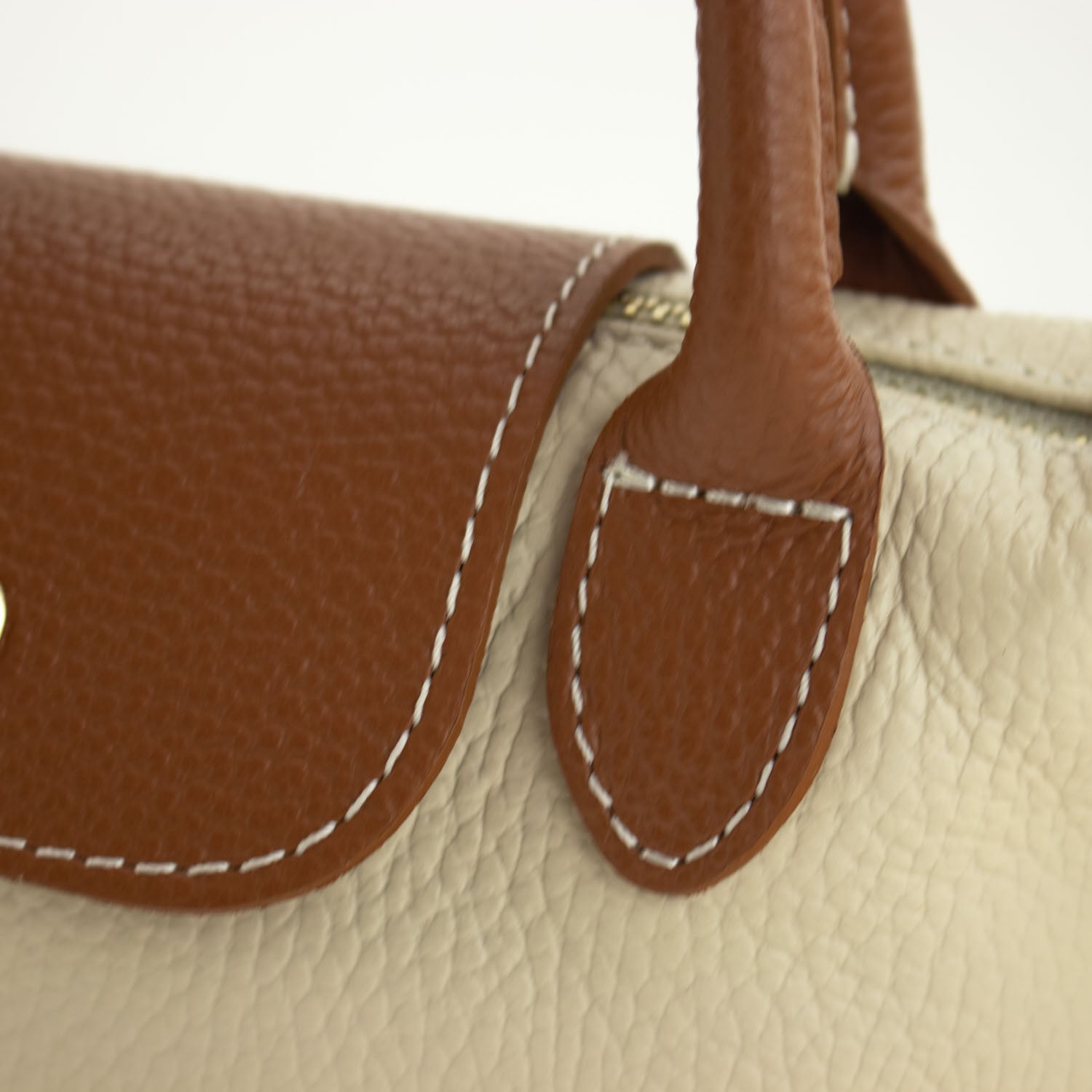 Bolso de Piel Pregato Piuma Beige - KimondoShop