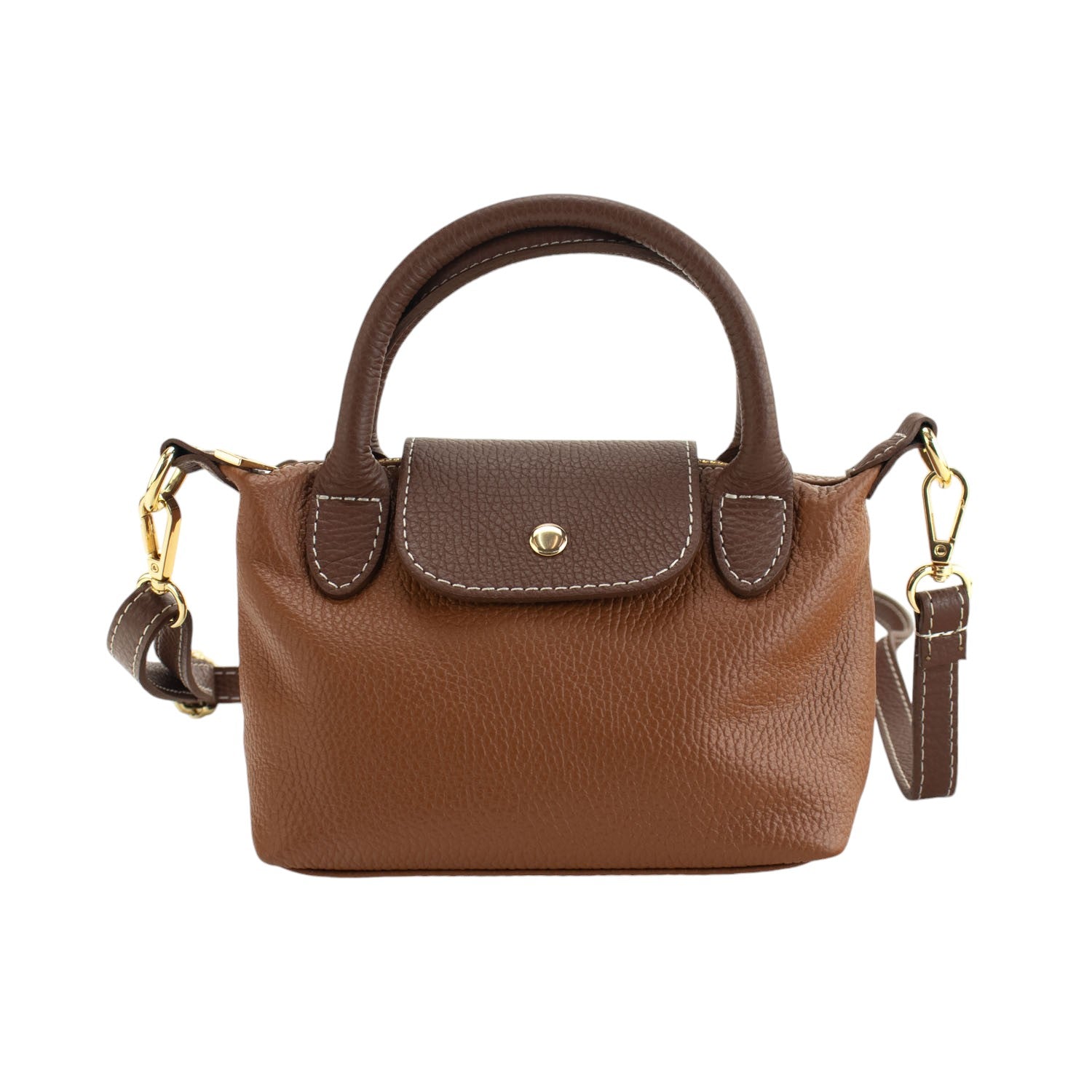 Bolso de Piel Pregato Piuma Camel - KimondoShop