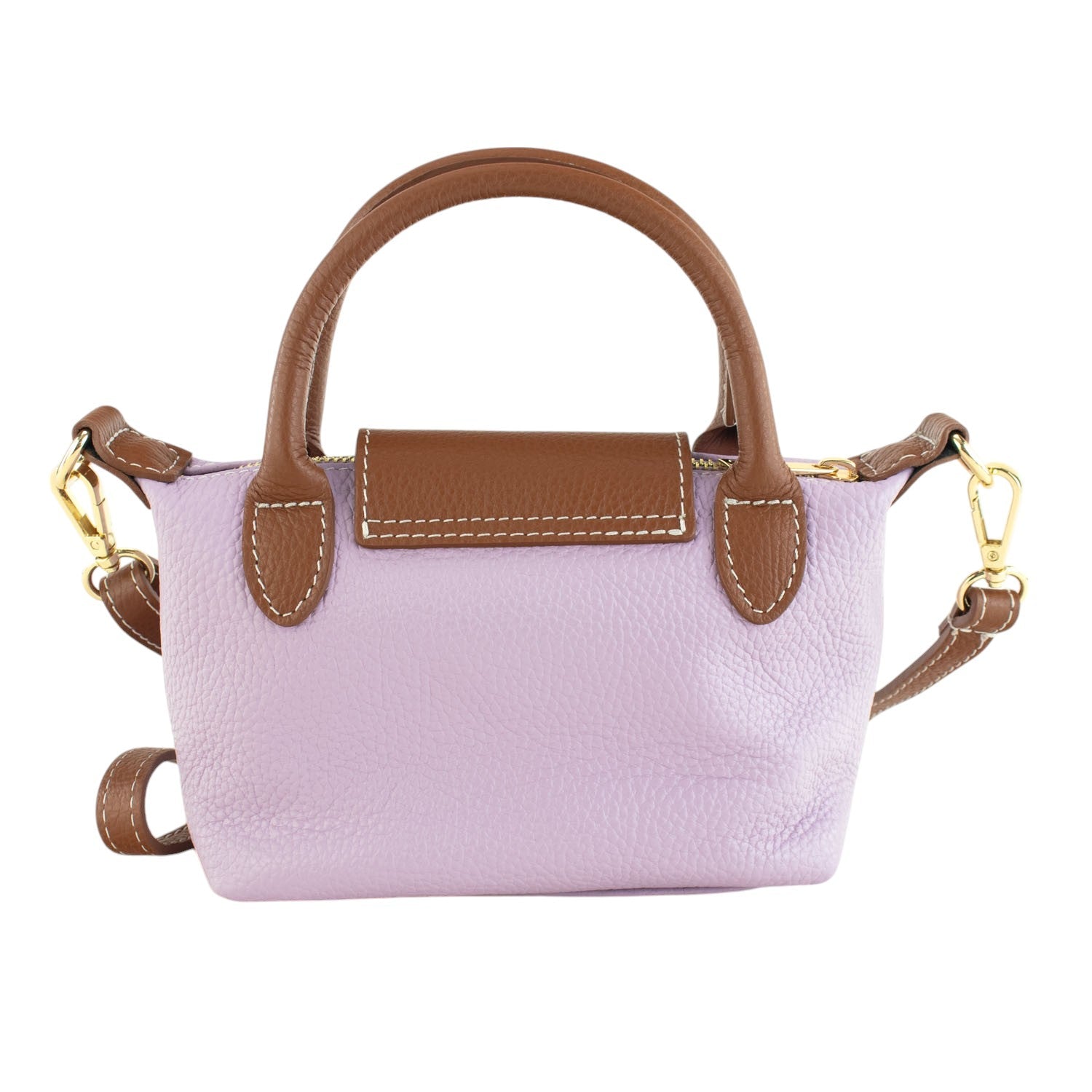 Bolso de Piel Pregato Piuma Malva - KimondoShop