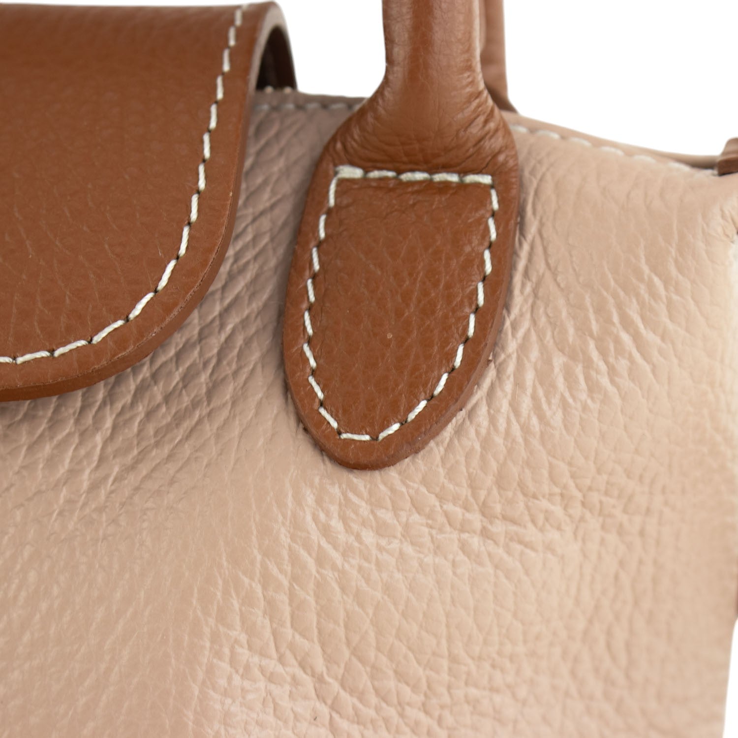 Bolso de Piel Pregato Piuma Nude - KimondoShop