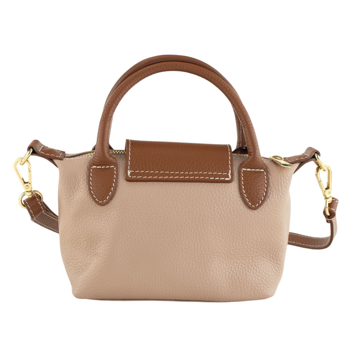 Bolso de Piel Pregato Piuma Nude - KimondoShop