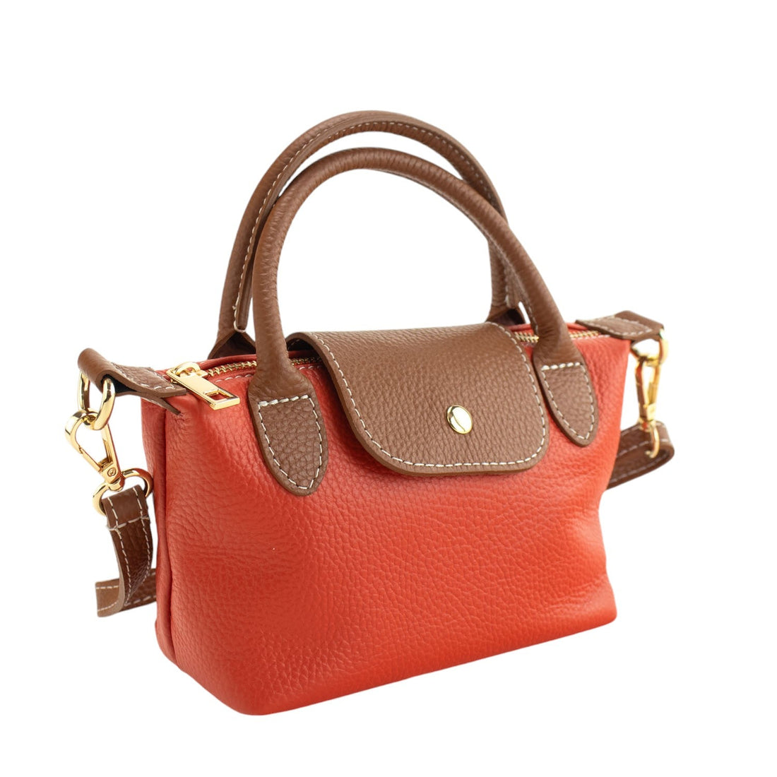 Bolso de Piel Pregato Piuma Rojo - KimondoShop