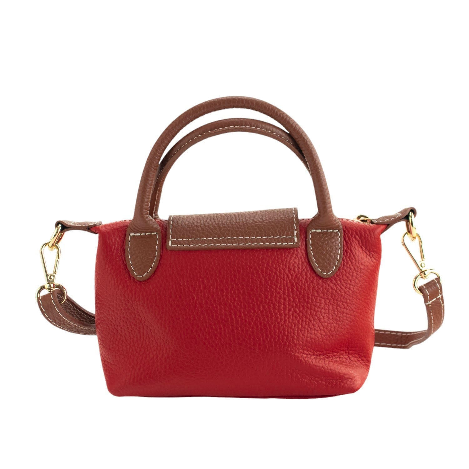 Bolso de Piel Pregato Piuma Rojo - KimondoShop