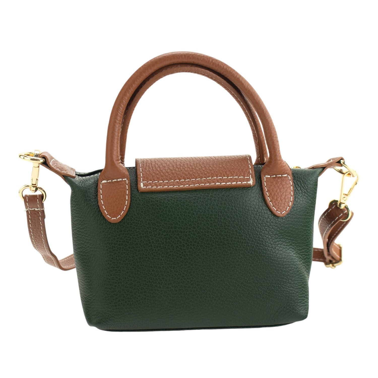 Bolso de Piel Pregato Piuma Verde - KimondoShop