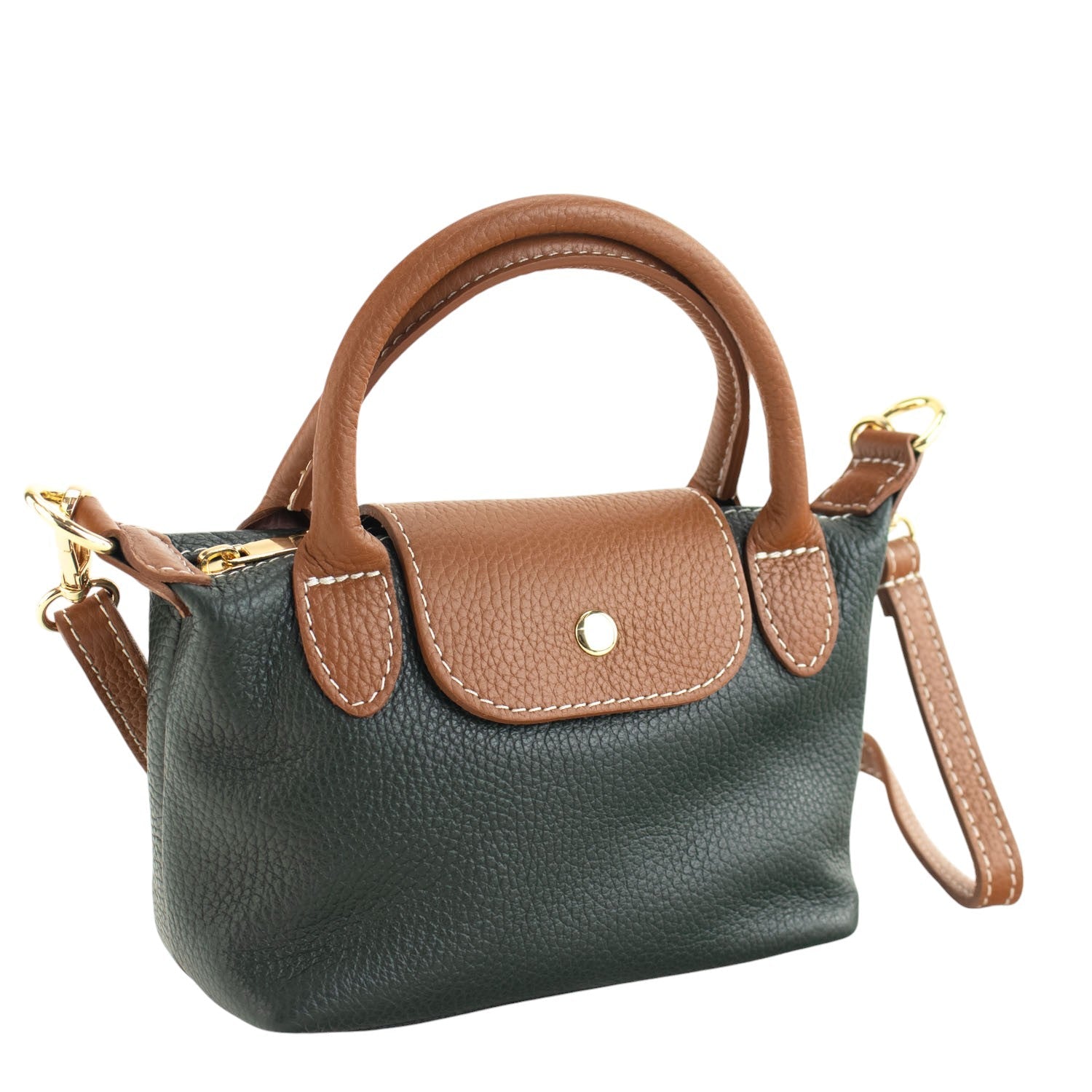 Bolso de Piel Pregato Piuma Verde Eden - KimondoShop