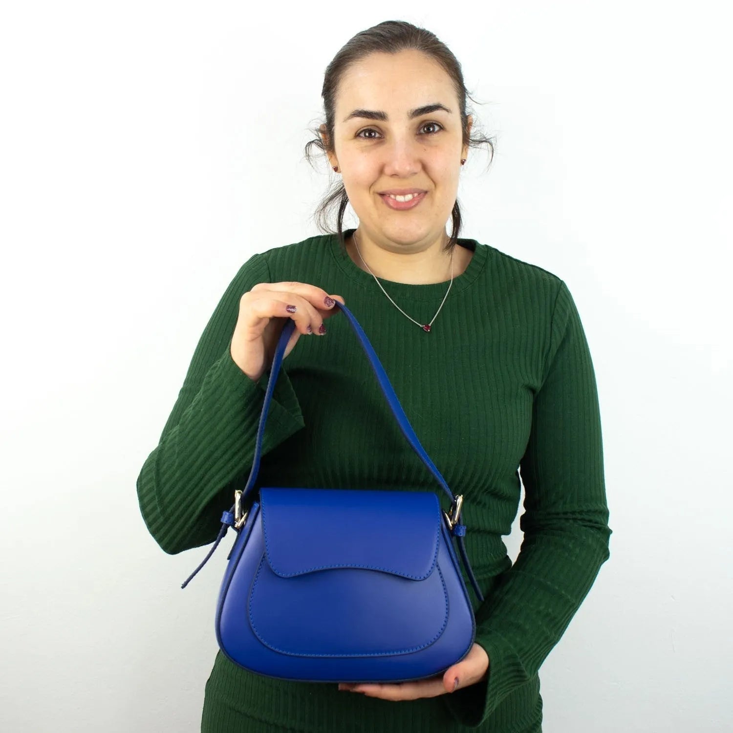 Bolso de Piel Pregato Sigma Azul eléctrico - KimondoShop