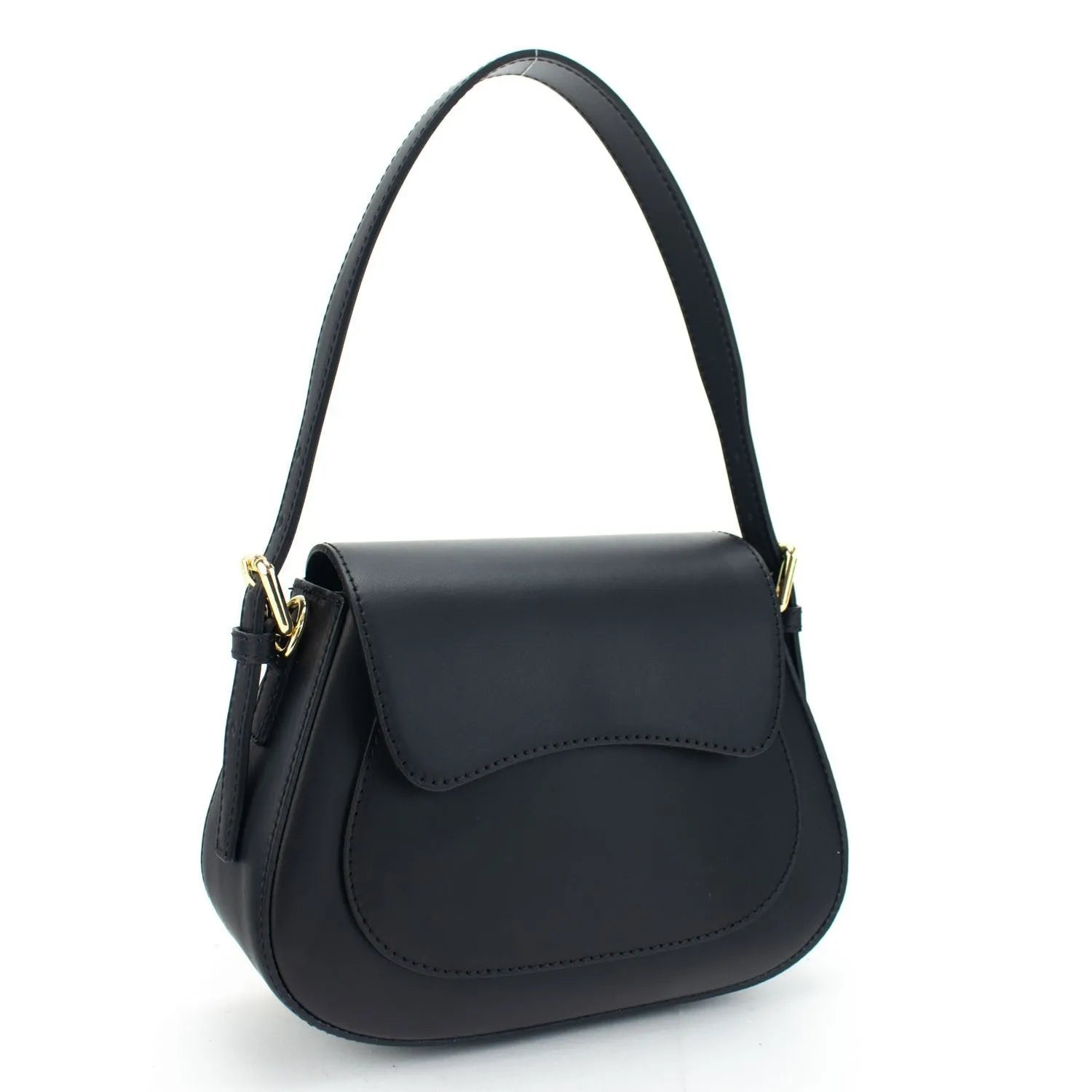 Bolso de Piel Pregato Sigma Negro - KimondoShop