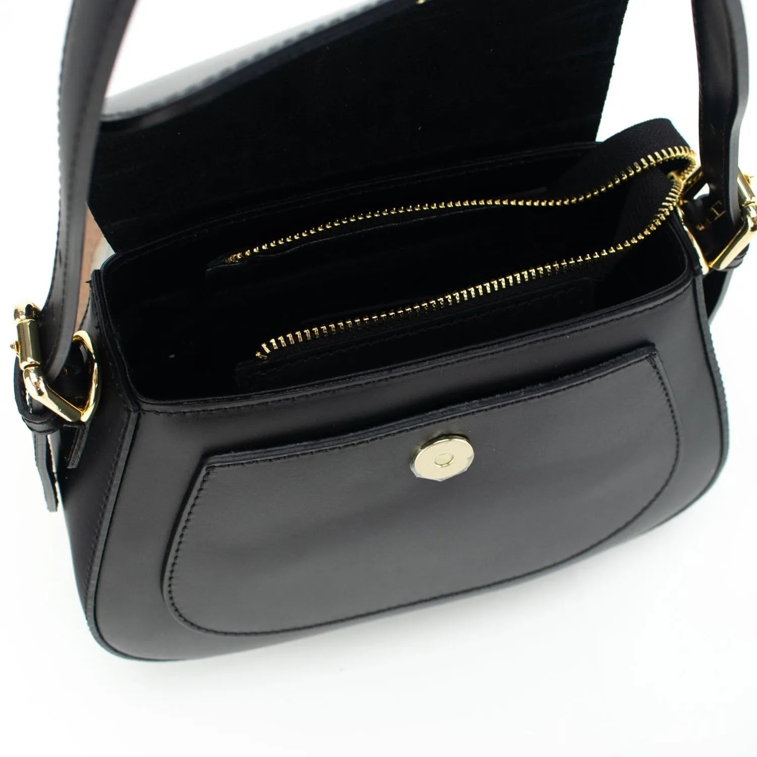 Bolso de Piel Pregato Sigma Negro - KimondoShop