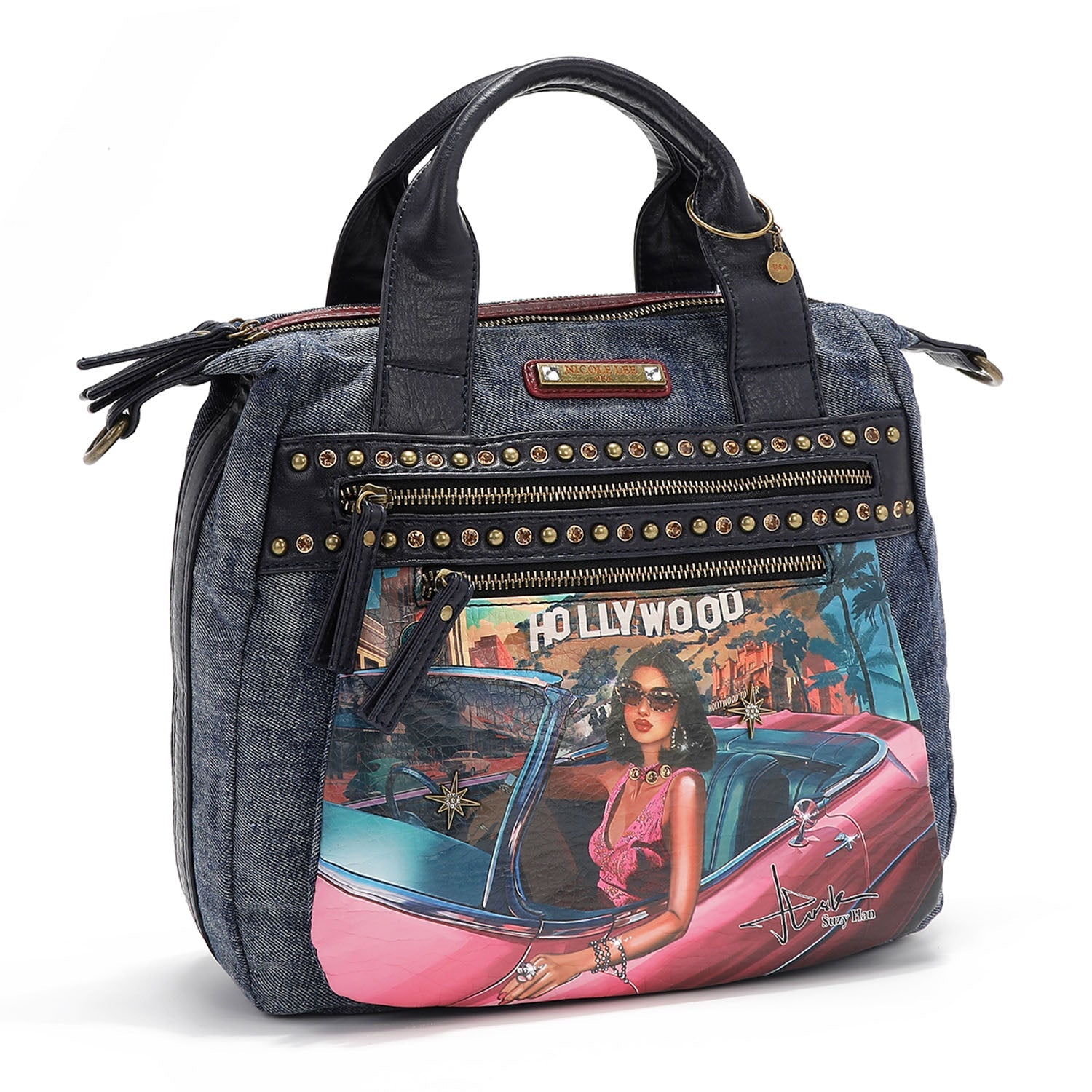 Bolso denim tachuelas Nicole Lee Hollywood Drive - KimondoShop