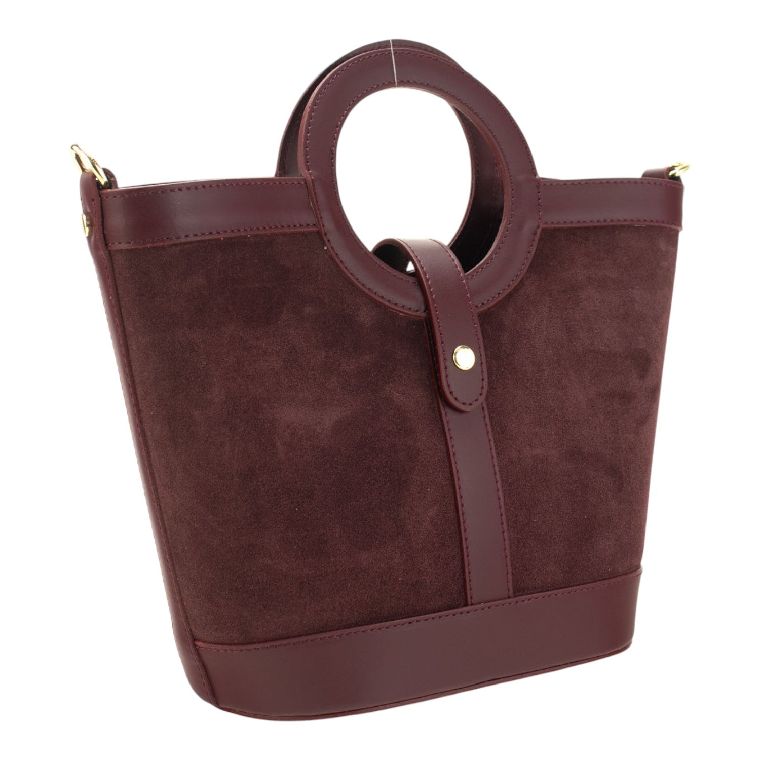 Bolso en piel Pregato Armonia Ante Burdeos - KimondoShop