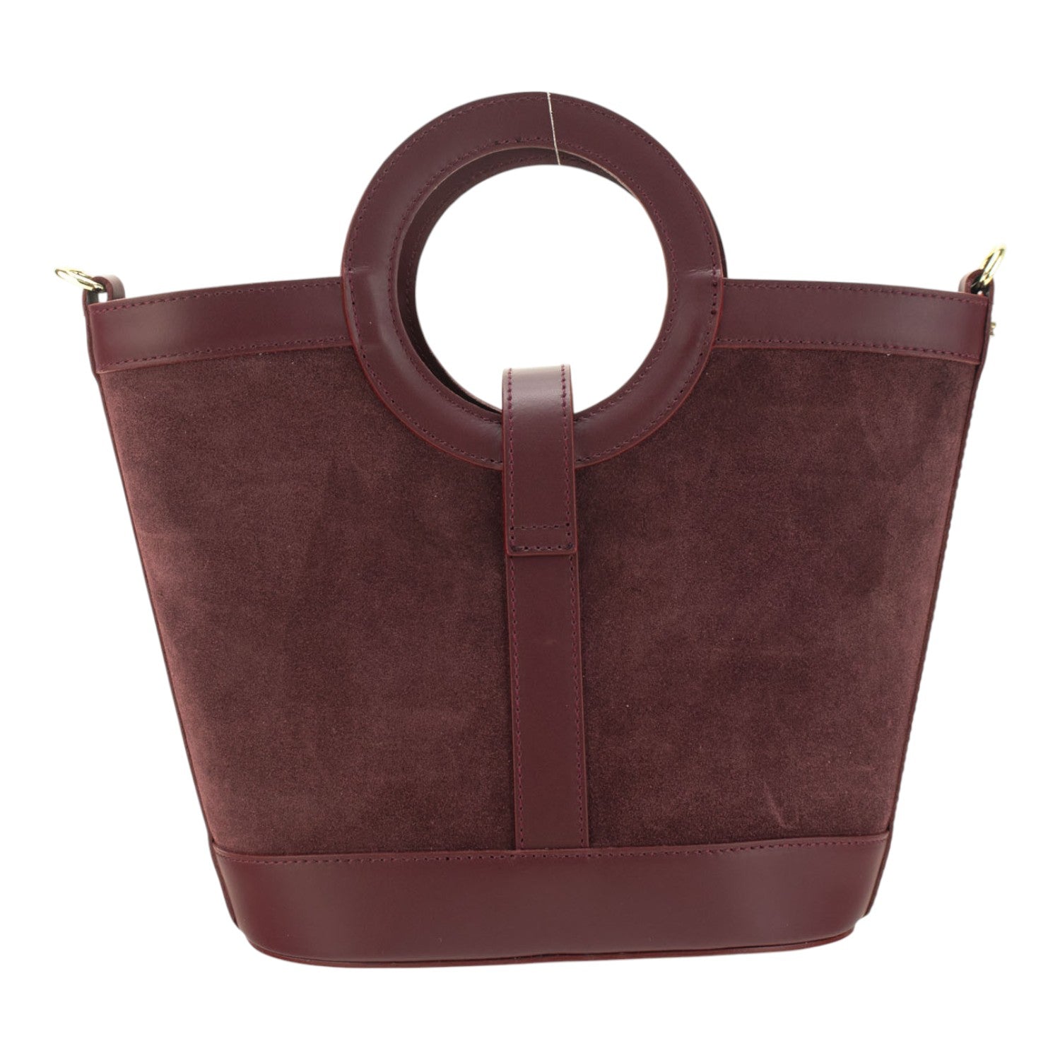 Bolso en piel Pregato Armonia Ante Burdeos - KimondoShop