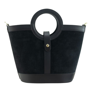 Bolso en piel Pregato Armonia Ante Negro - KimondoShop