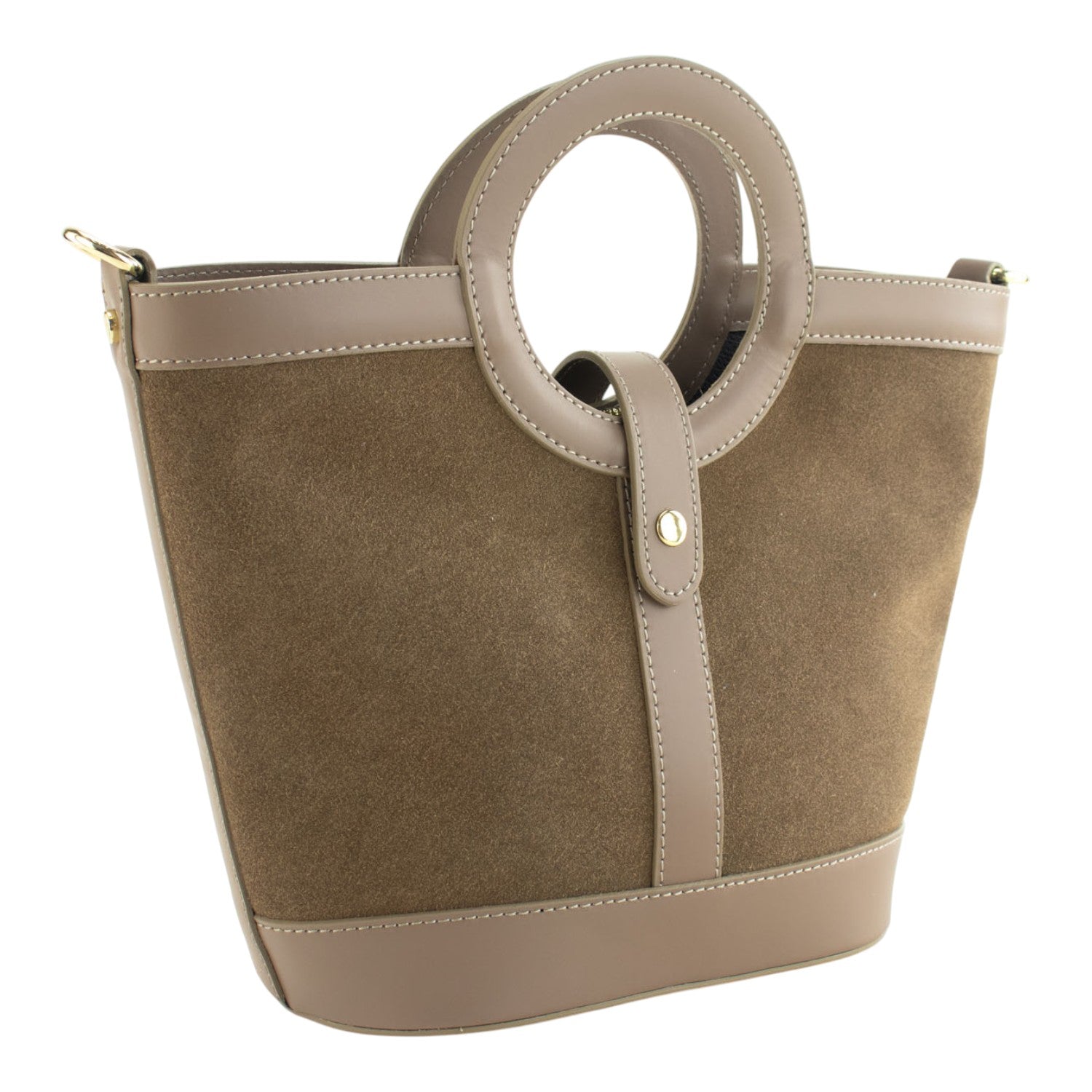 Bolso en piel Pregato Armonia Ante Taupe - KimondoShop