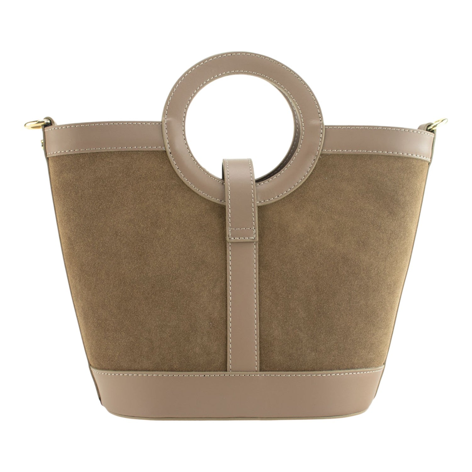 Bolso en piel Pregato Armonia Ante Taupe - KimondoShop