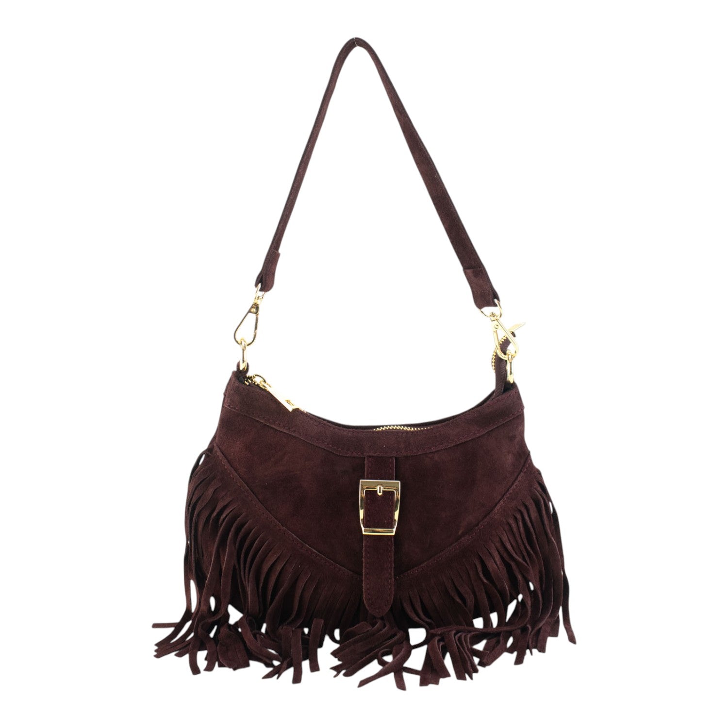 Bolso en piel Pregato Aube Ante Burdeos - KimondoShop